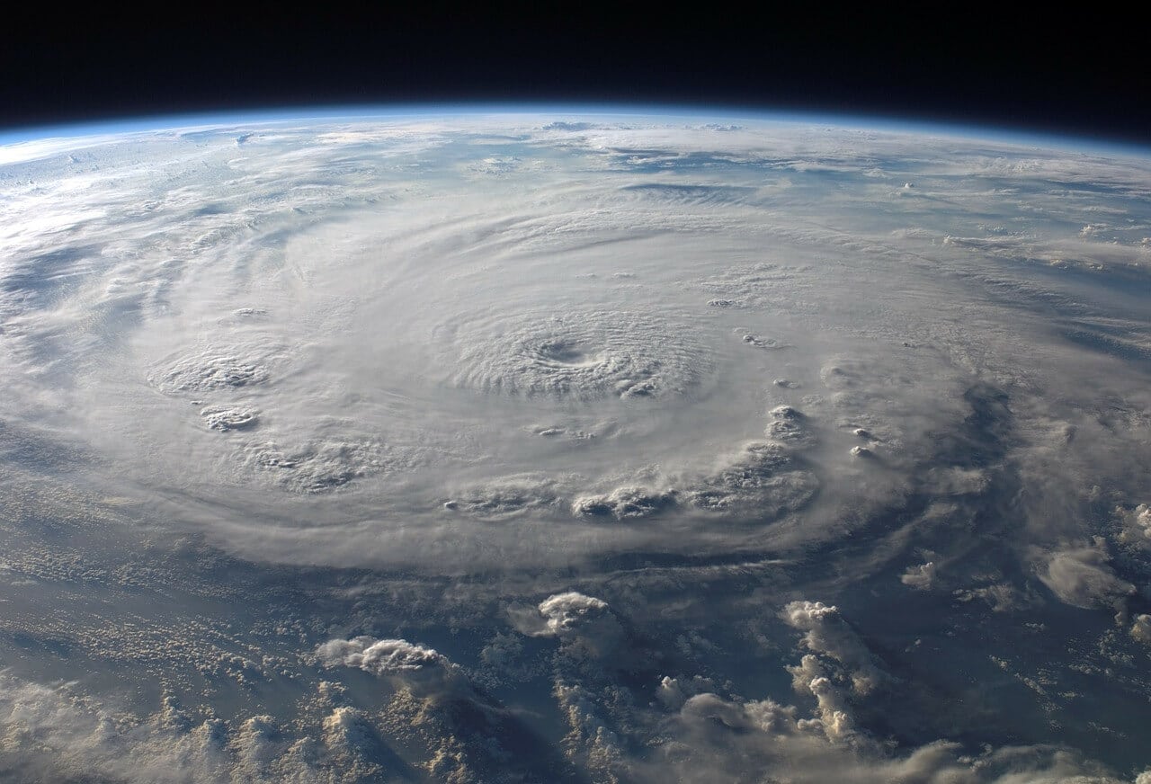 hurricane viewed from space