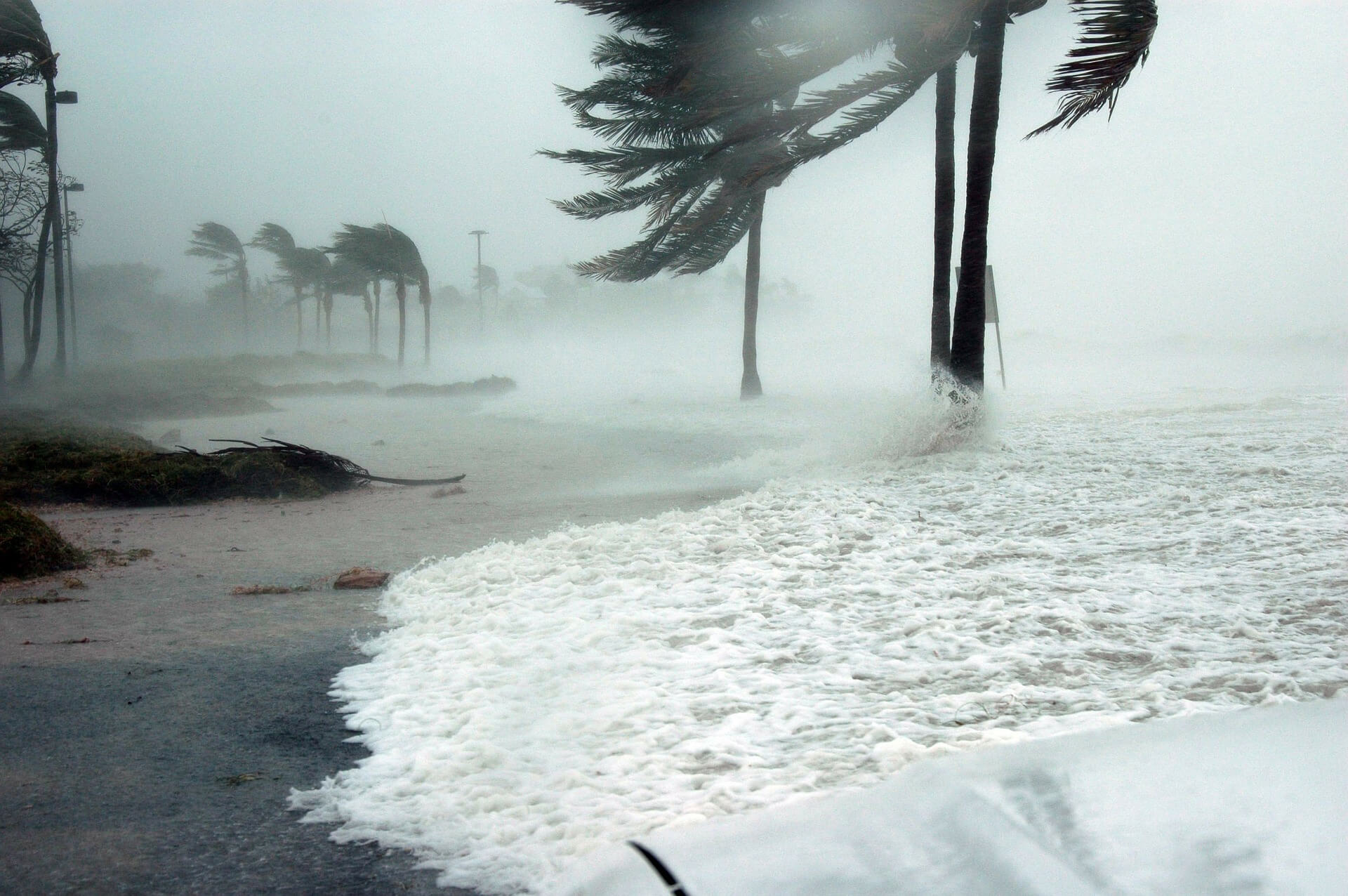 hurricane on florida beach