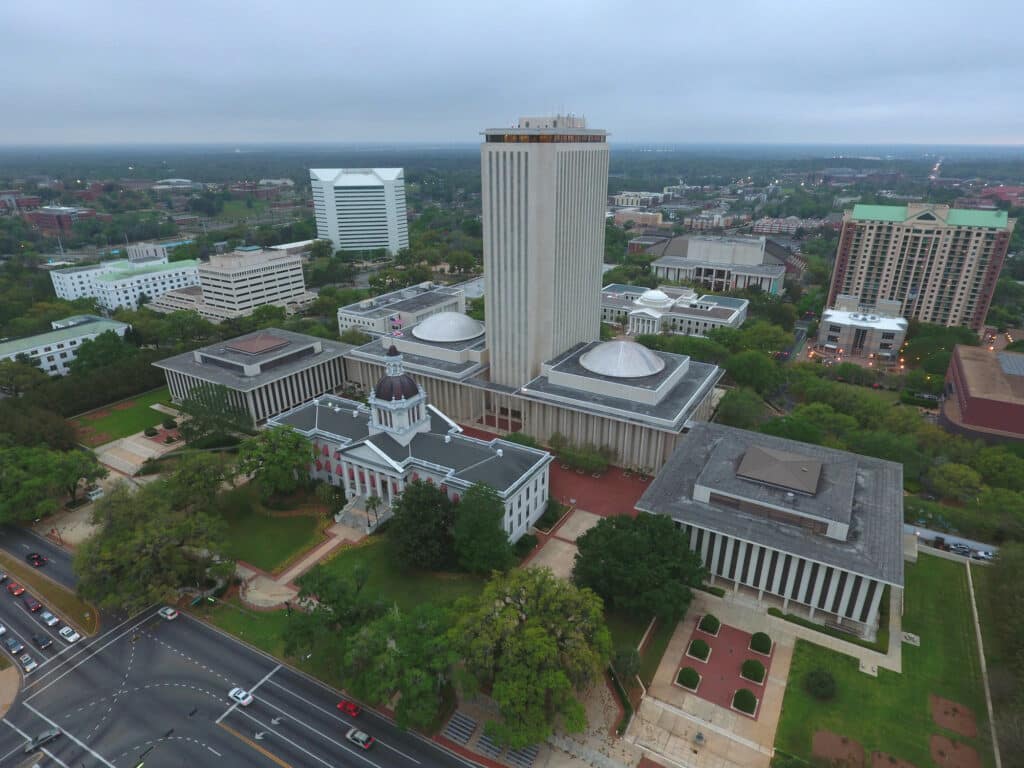 Aerial photo of Florida's Capitol building
